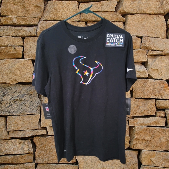 🆕️ Men's Houston Texans Nike Intercept Cancer Crucial Catch 2020 Tshirt - Picture 3 of 6